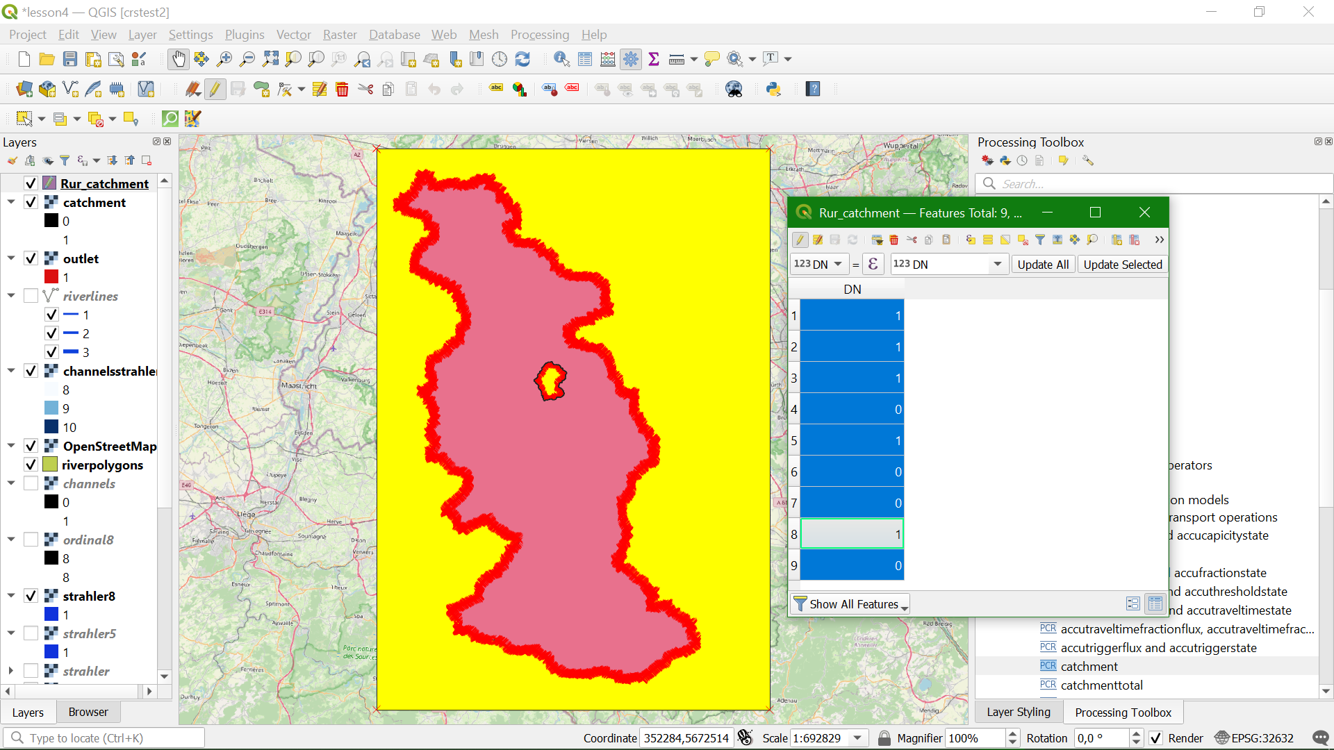 Tutorial Stream And Catchment Delineation Using Pcraster In Qgis 