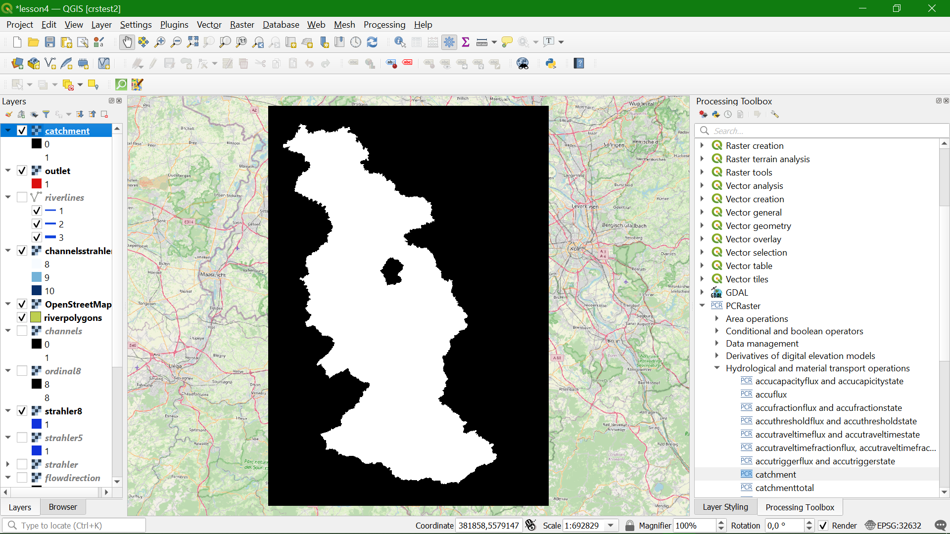 Tutorial Stream and Catchment Delineation using PCRaster in QGIS ...