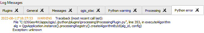 Create Your Own Processing Tools in QGIS: Debug Python errors | OCWGIS