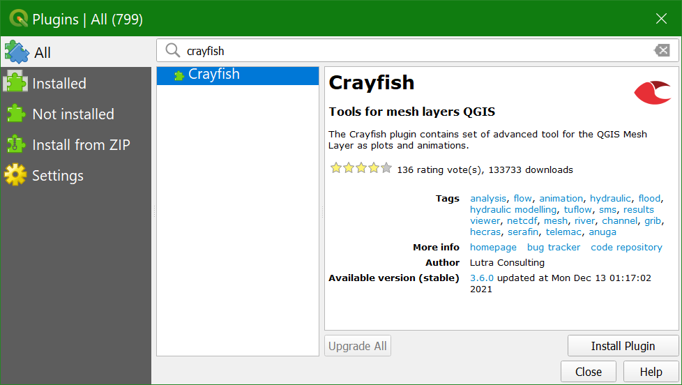 Crayfish plugin