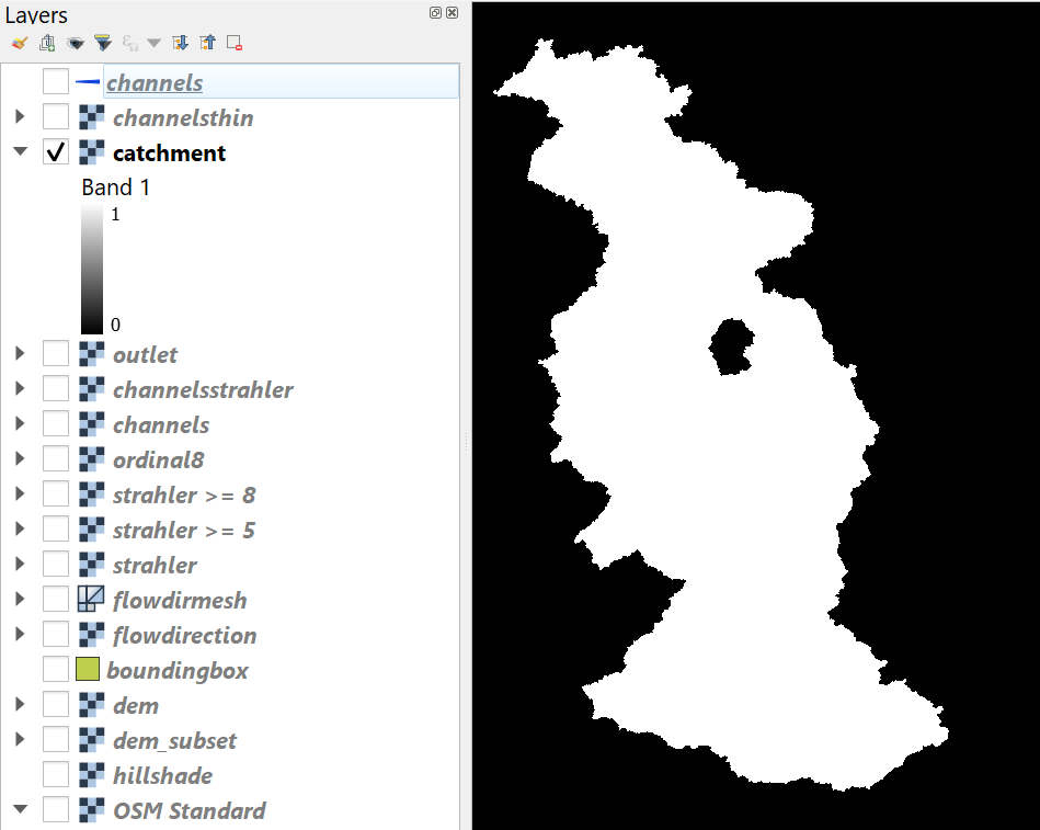 Catchment Raster Result