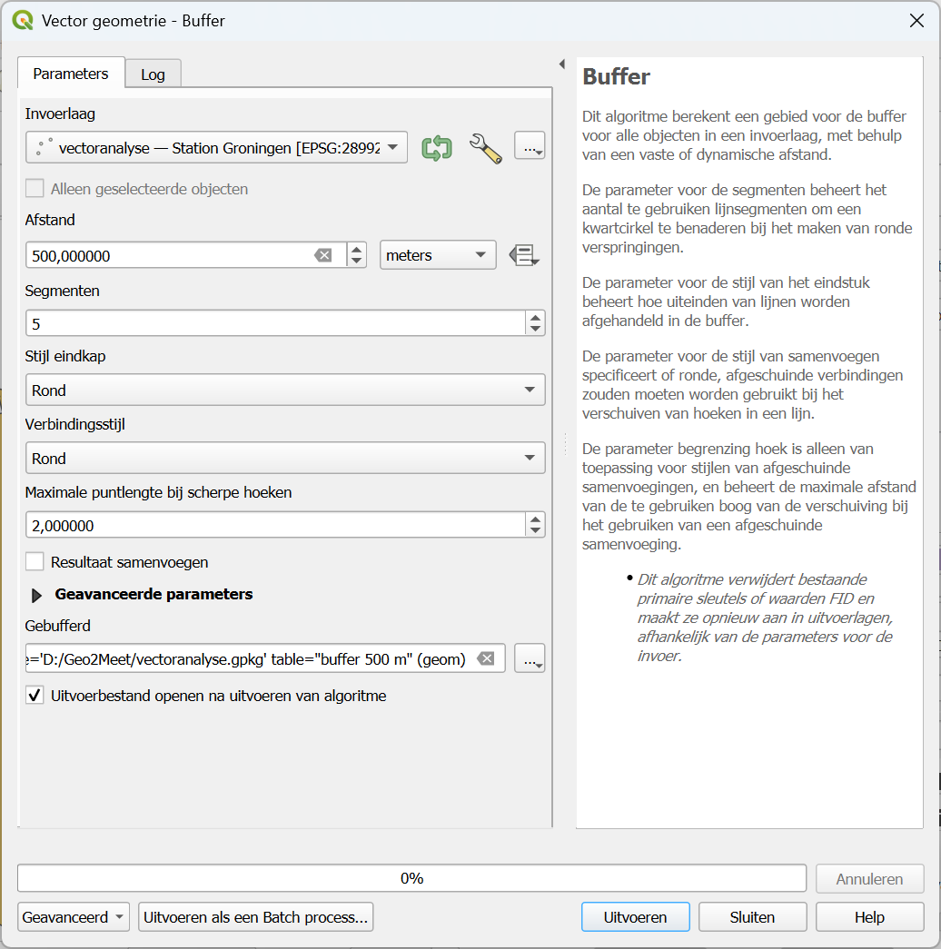 4. Buffer berekenen | Bufferanalyse in QGIS | OCWGIS
