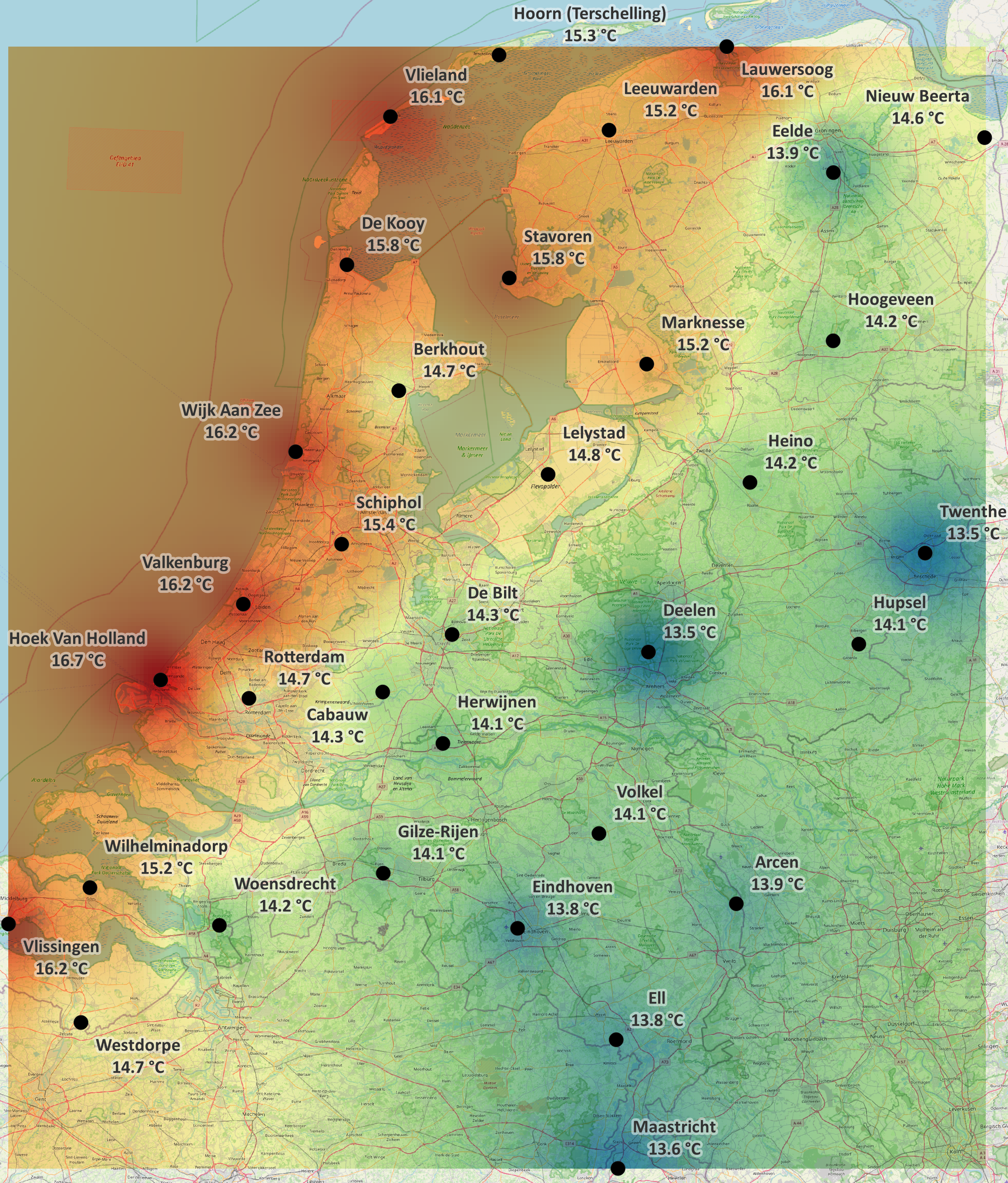 Stations and IDW Data Styled