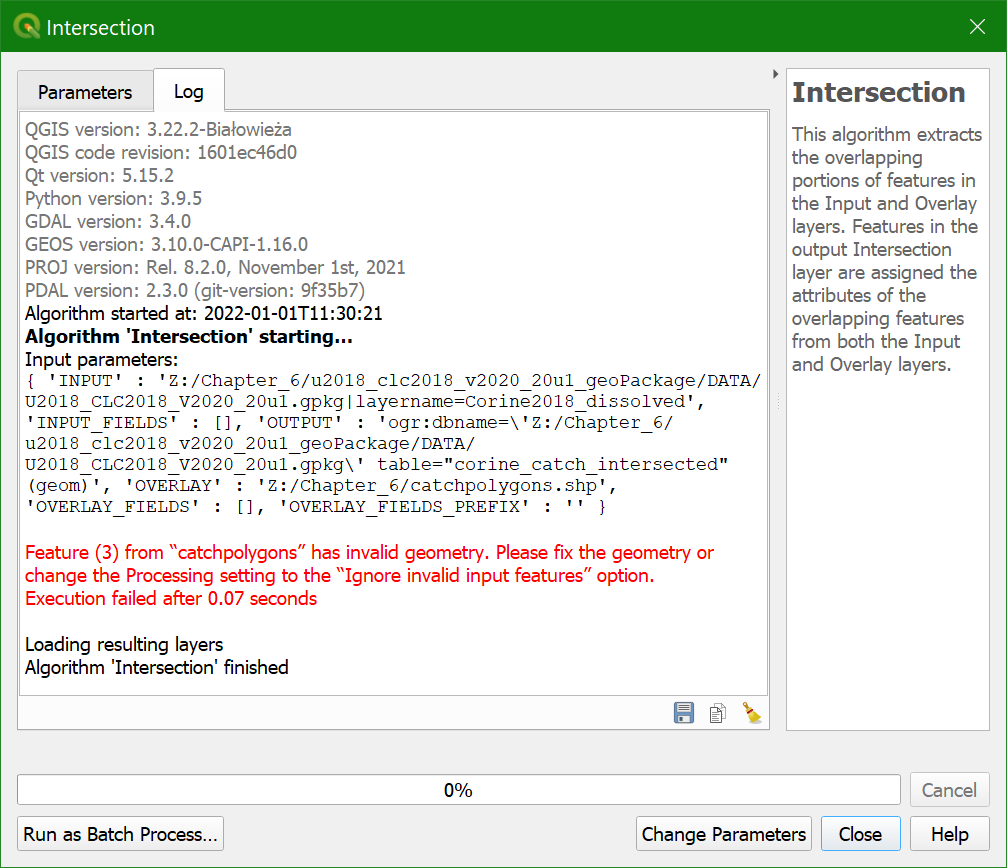  Invalid Geometry Error