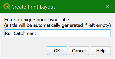 Create Print Layout