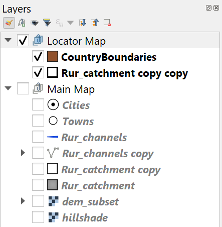 Both the Main Map and Locator Map Layer Groups Configured