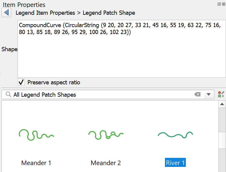 Select the River 1 Patch Shape