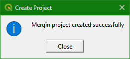 Mergin project created successfully