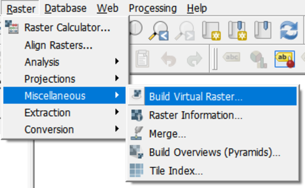 build virtual raster
