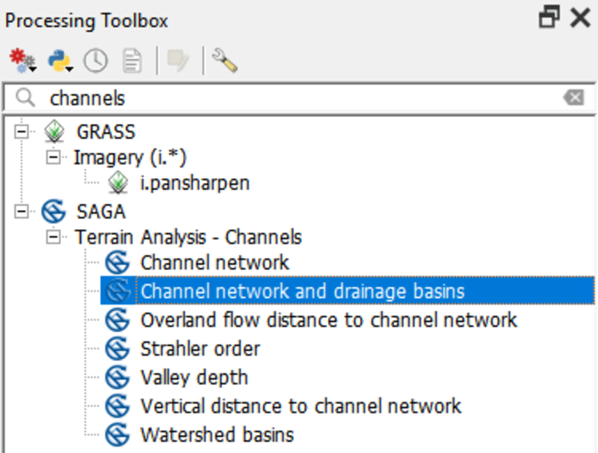 channels processing toolbox