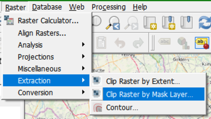 clip raster by mask layer