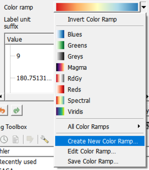 create new color ramp